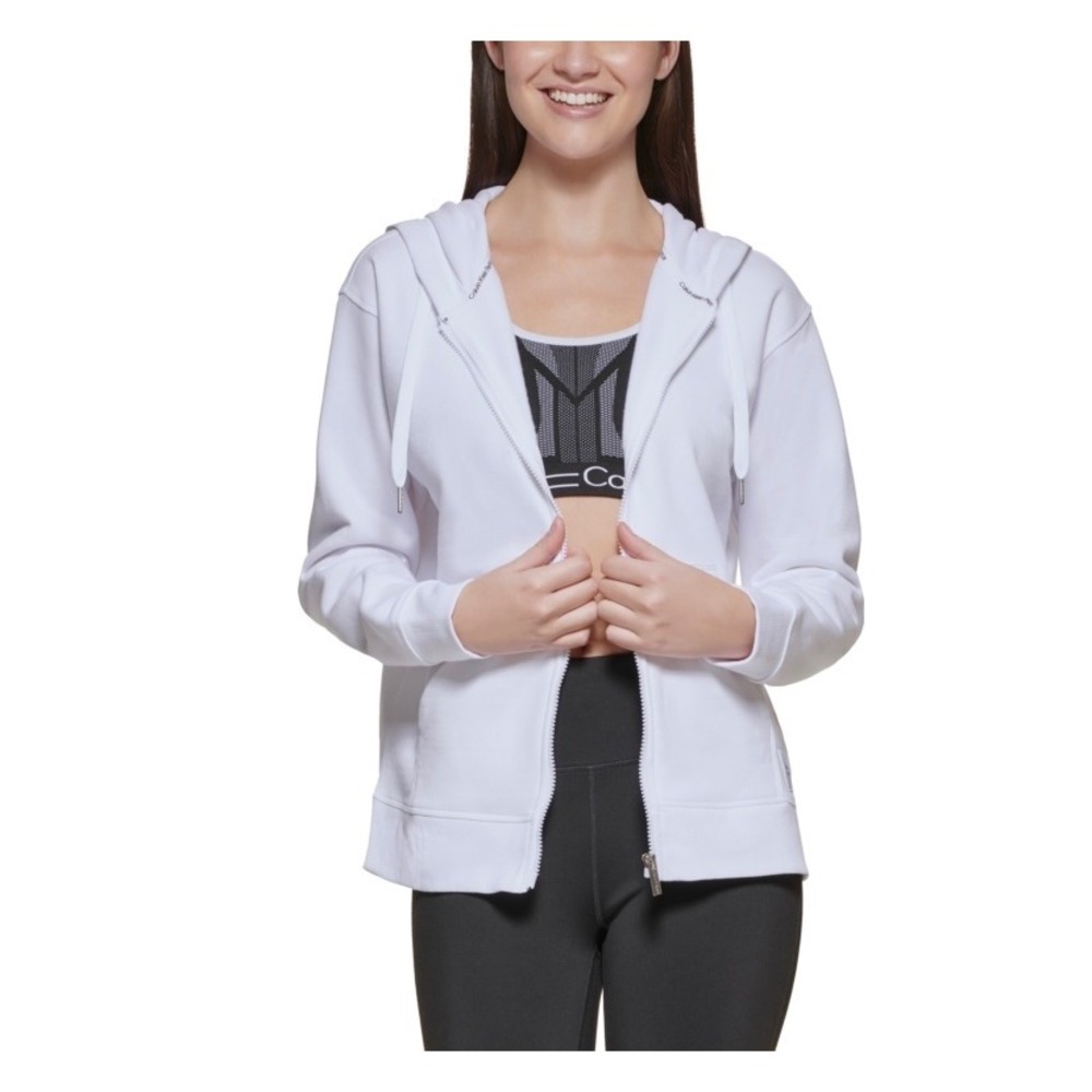 Calvin Klein Performance Women's Zip‎ Hoodie - White - Size L